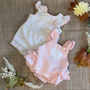 Catherine Malandrino + Boutique Polyester Blend Bubble Shorty Romper Mixed Set